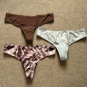 Three brand new Victoria’s Secret pink period Thong panties